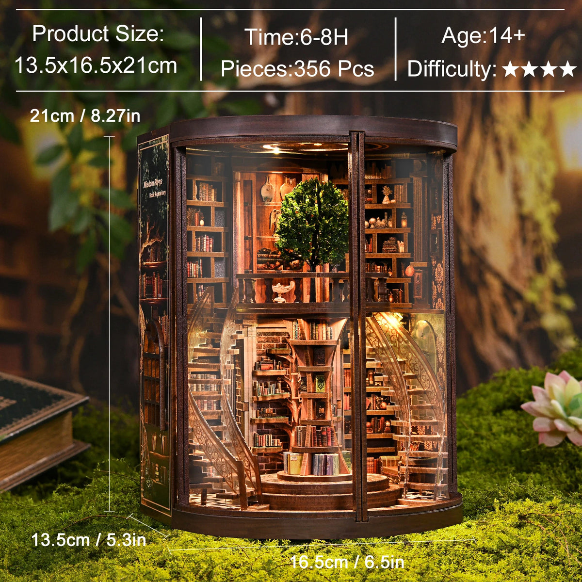 The Library of Wisdom Rings Book Nook Kit