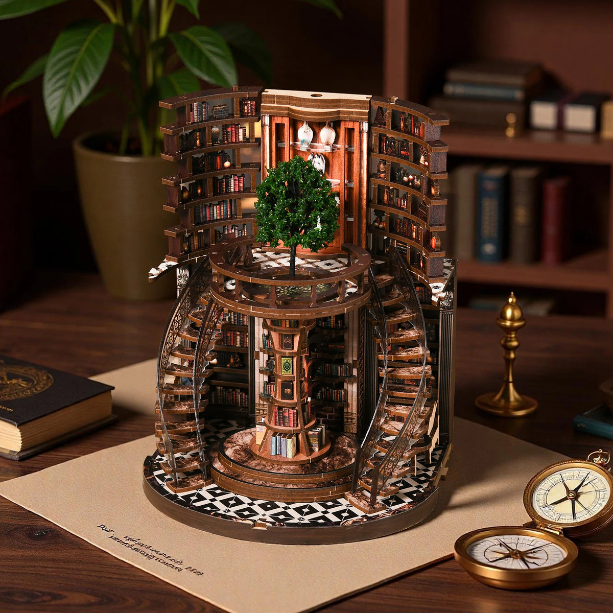 The Library of Wisdom Rings Book Nook Kit