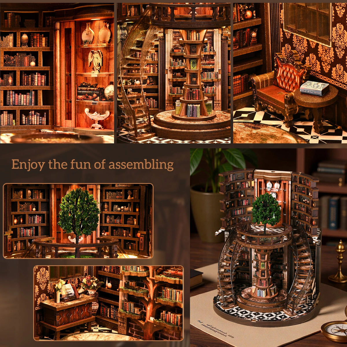 The Library of Wisdom Rings Book Nook Kit